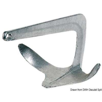 Ancora Trefoil; in acciaio fuso e zincato a caldo