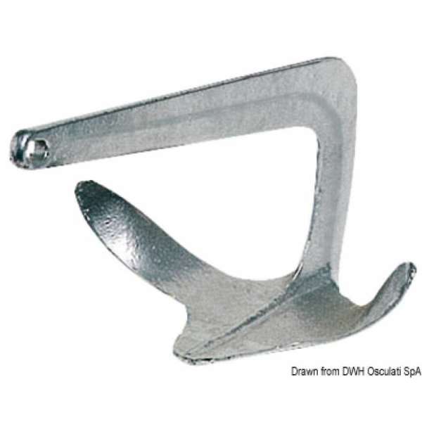 Ancora Trefoil; in acciaio fuso e zincato a caldo