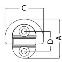 Anelli abbattibili Folding Pad Eyes con anello forgiato HT