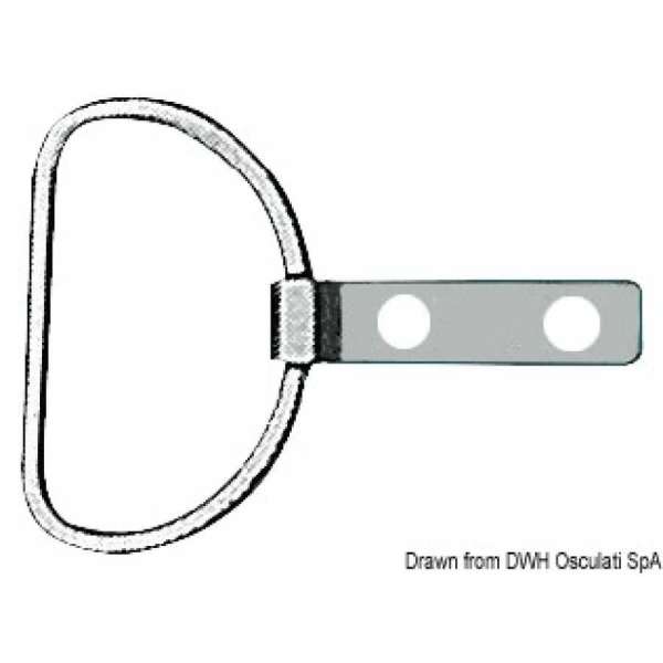 Anello con piastrina in acciaio inox