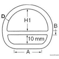 Anello mezzo tondo con barretta per zerli