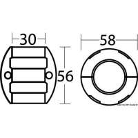 Anodo in zinco barra accoppiamento DPH/DPR