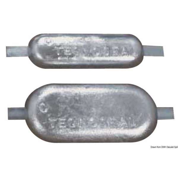 Anodo ovale con inserto