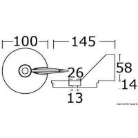 Anodo piede fuoribordo 50/75 HP