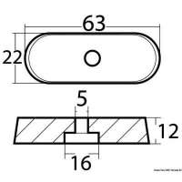 Anodo piede per motori Yamaha 6/8/9,9 HP 4 tempi