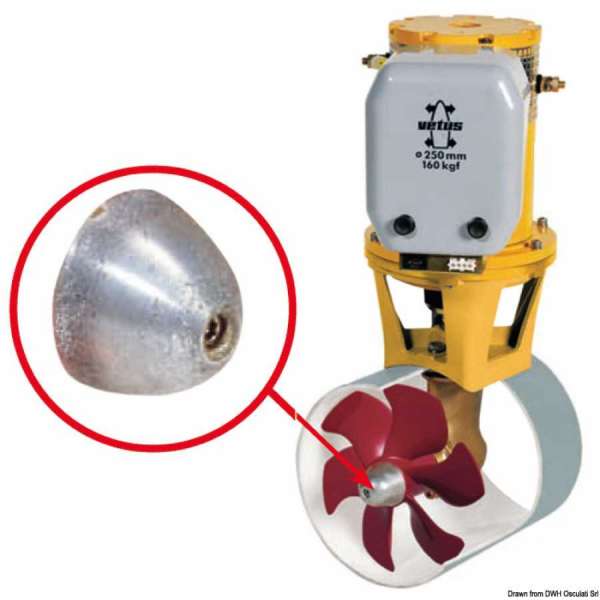 Anodo ricambio elica prua/poppa per Vetus