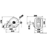 Arganello carenato per alaggio imbarcazioni con carenatura esterna in tecnopolimero