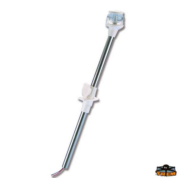 Asta fanale alogena retrattile bianco