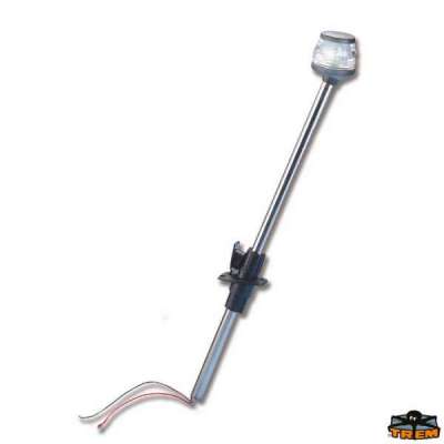 Asta fanale alogena retrattile nero