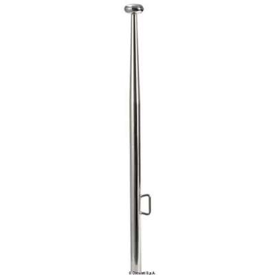 Asta portabandiera in acciaio inox AISI 316 lucidata a specchio. Ogiva terminale.