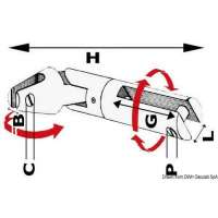 Attacco girevole a doppio snodo per ancore