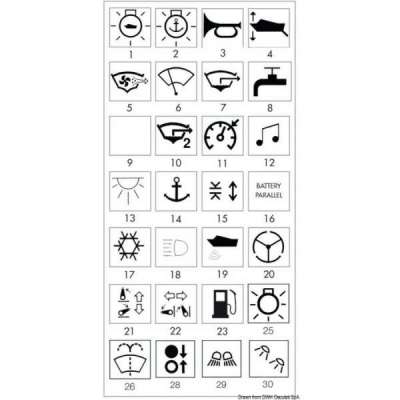 Bascule con simbologia illuminata per interruttori Marina R