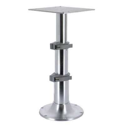 Base tavolo in alluminio anodizzato lucido con altezza regolabile assistita