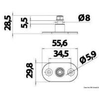 Basetta con perno Deluxe