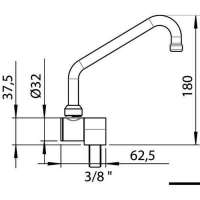 Beccuccio abbattibile con rompigetto