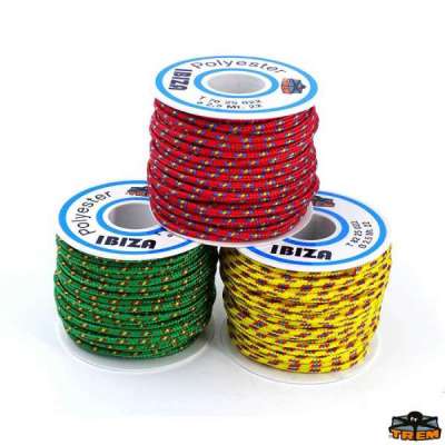 Bobinette treccina poliestere alta tenacità con filo segnale IBIZA