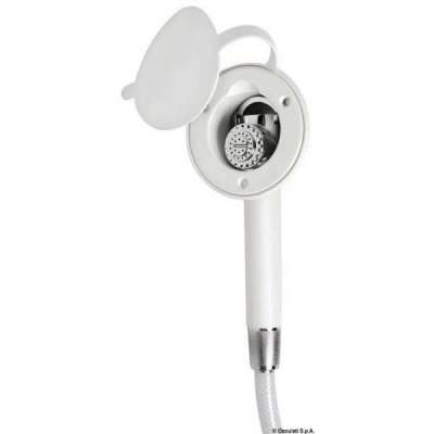 Box doccia con doccia a pulsante Mizar a parete