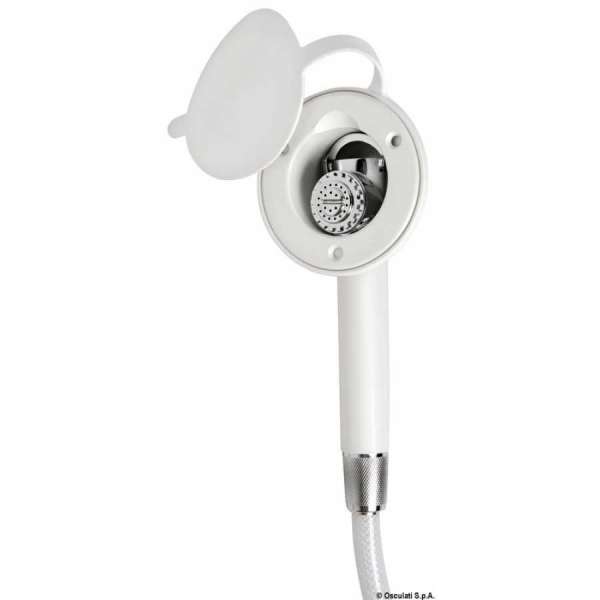 Box doccia con doccia a pulsante Mizar a parete