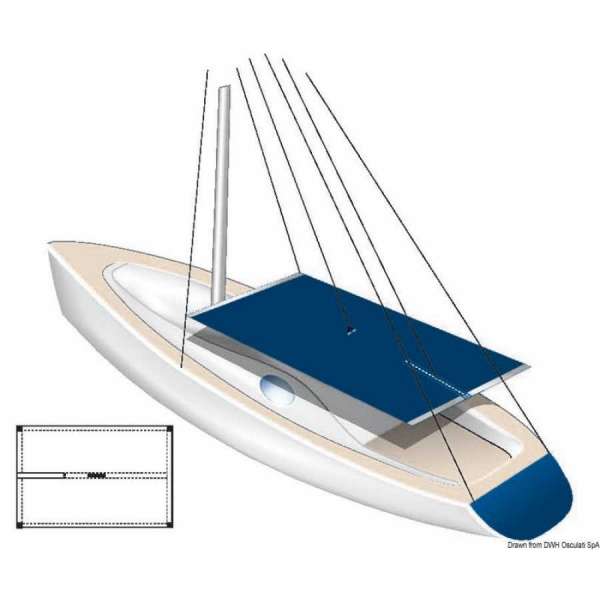 Cagnaro TESSILMARE in tessuto impermeabile bianco per scafi a vela
