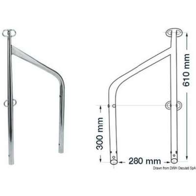 Candeliere doppio per basette esterne