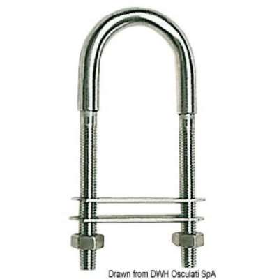 Cavallotto ad U con doppia piastrina di guarnizione