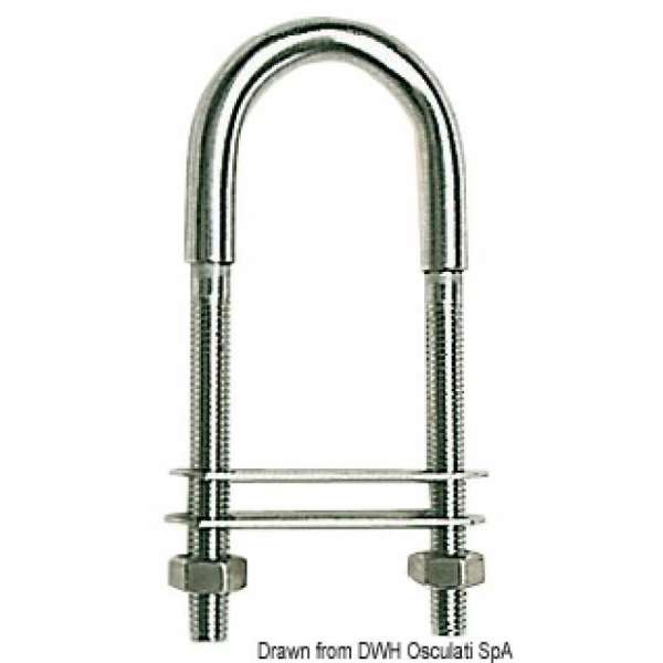 Cavallotto ad U con doppia piastrina di guarnizione