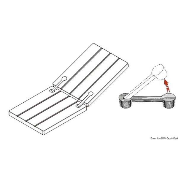 Cerniera a filo per gavoni o portelloni