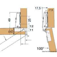 Cerniera a molla per antine
