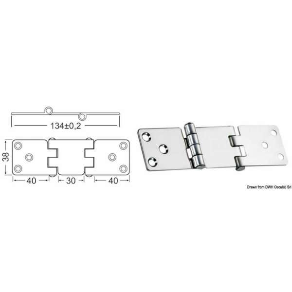 Cerniera a sbalzo 2 mm