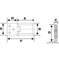 Cerniera per sportelli piramid 90°