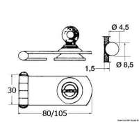 Chiusura a cerniera per cassapanche e boccaporti