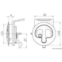 Chiusura per bagni di barche open con blocco/sblocco dall’interno