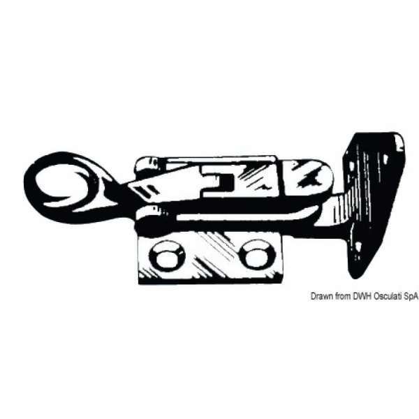 Chiusura per cofani, boccaporti, a gancio a 90°, tipo leggero e robusto