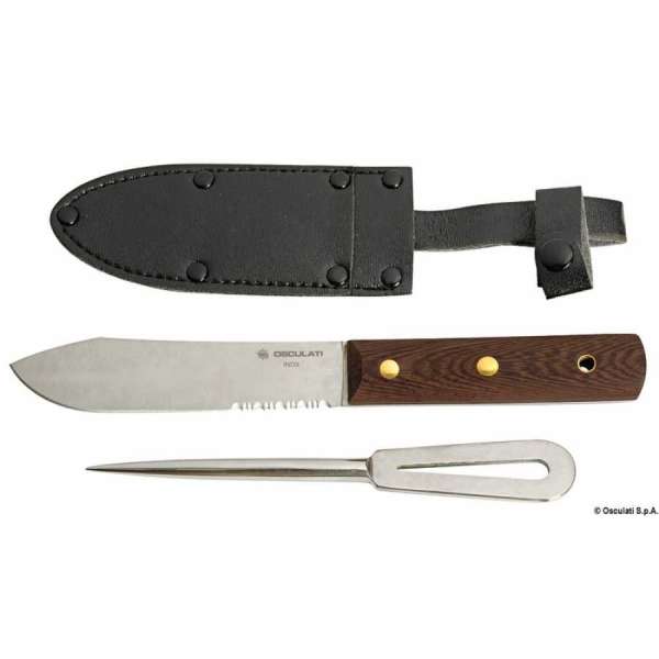 Coltello + punteruolo, fodero