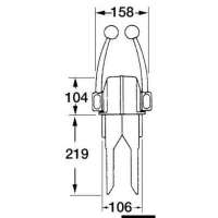 Comando monoleva in lega pressofusa e cromate