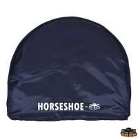 Contenitore blu per salvagente ferro di cavallo