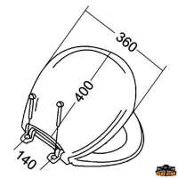 Coperchio di ricambio WC TIPO JABSCO TAZZA GRANDE