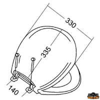 Coperchio di ricambio WC