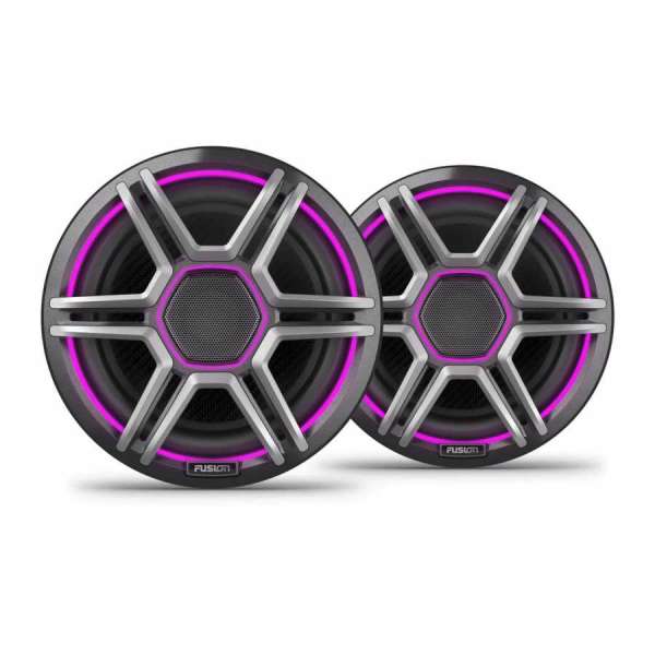 Coppia speaker Fusion Apollo da 7,7 pollici, grigi, LED