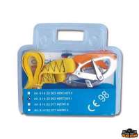 Cordone ombelicale per cinture di sicurezza elastico con 2 moschettoni