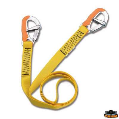 Cordone ombelicale per cinture di sicurezza statico con 2 moschettoni