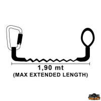 Cordone ombelicale Segura elastico con 1 moschettone