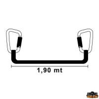 Cordone ombelicale Segura statico con 2 moschettoni