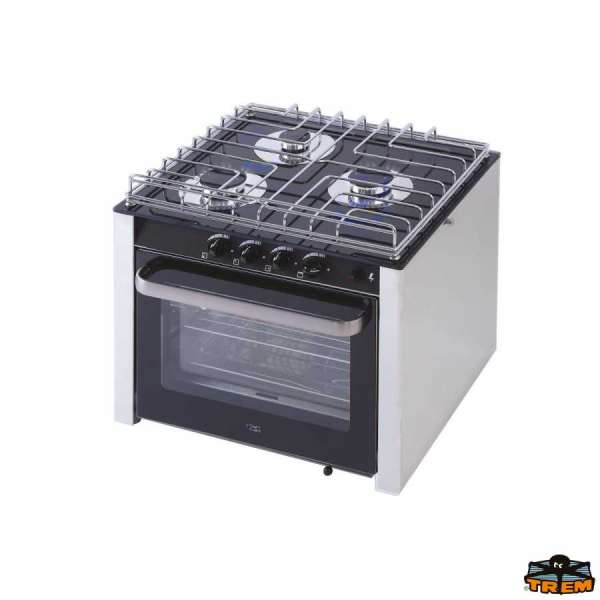  Cucina a gas con forno a snodo cardanico 3 fuochi Can