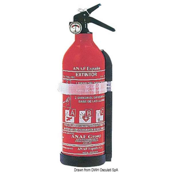 Estintore a polvere omologato MED con manometro