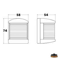 Fanali di via alogeni Croce del Sud 12V Chromo