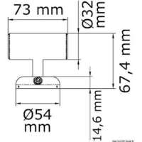 Faretto LED fisso con doppia luce