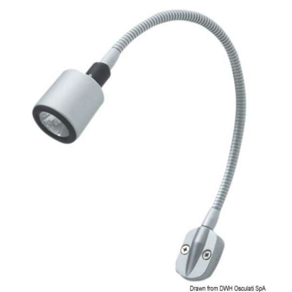 Faretto LED snodato testa letto/lettura carte