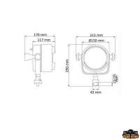 Faro di profondità alogeno con attaco al pulpito presa bipolare