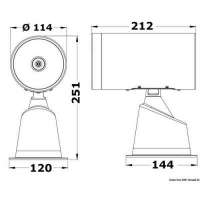 Faro elettrico Classic in acciaio inox